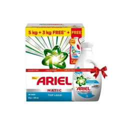 Ariel Matic Top Load Detergent – 5kg + 3kg + 500ml Free Liquid