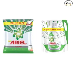 Ariel Complete Detergent Washing Powder- 4Kg + Matic Liquid 2L 