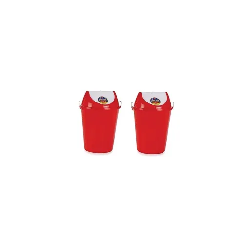 Image of ARISTO 32L Red Swing Lid Dustbin Combo