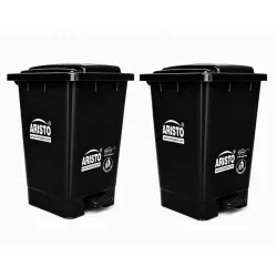 ARISTO 45L Plastic Pedal Dustbin Combo