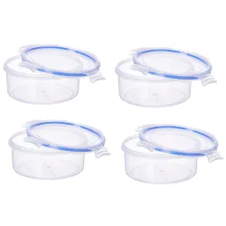 Aristo Lock & Fresh 100 Plastic Storage Container Set of 4-750 ML,Transparent Clear, MEDIUM
