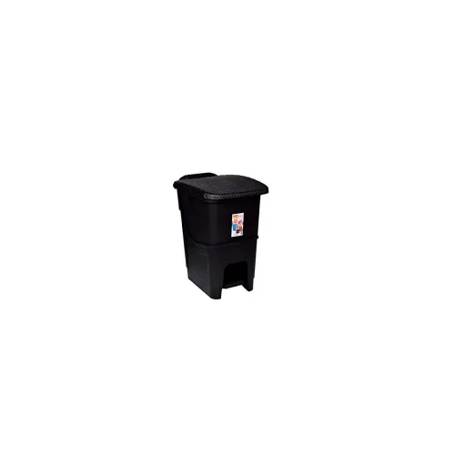 Image of ARISTO Plastic Pedal Dustbin 12 LTR (BLACK)