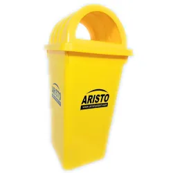 ARISTO Plastic Square Dome Open-Top Garbage Waste Dustbin 110 Ltr(Yellow)