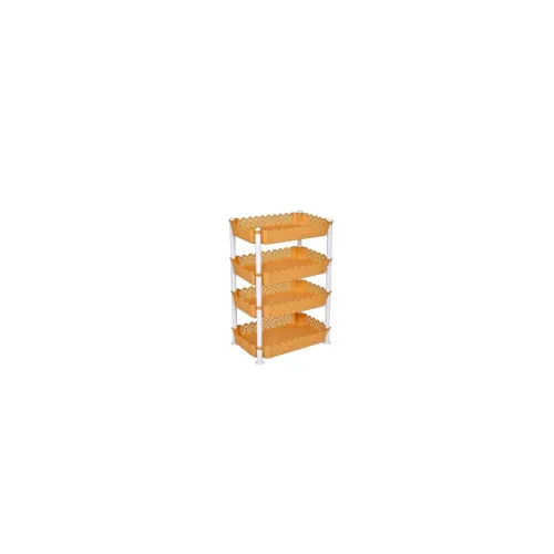 Image of ARISTO Plastic Storage Rack 4 Shelfs Brown 