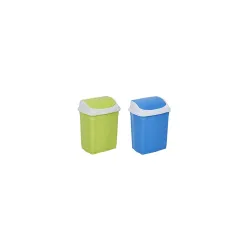 ARISTO Plastic Swing Dustbin,28 Ltr (GREEN&BLUE) PACK OF 2