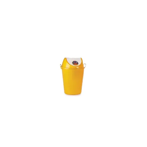 Image of ARISTO ‎Plastic Swing-Lid Garbage Waste Dustbin, 60 Litres, Yellow