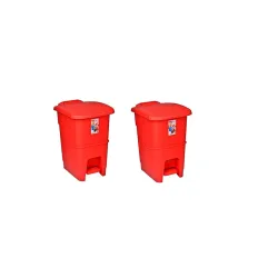 ARISTO splash plastic pedal dustbin 25 Ltr RED