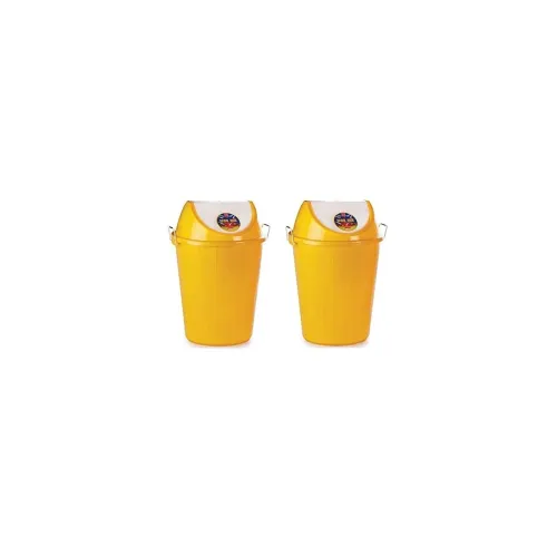 Image of ARISTO Swing Lid Garbage Waste Dustbin with Metal Side Handle 60 ltr