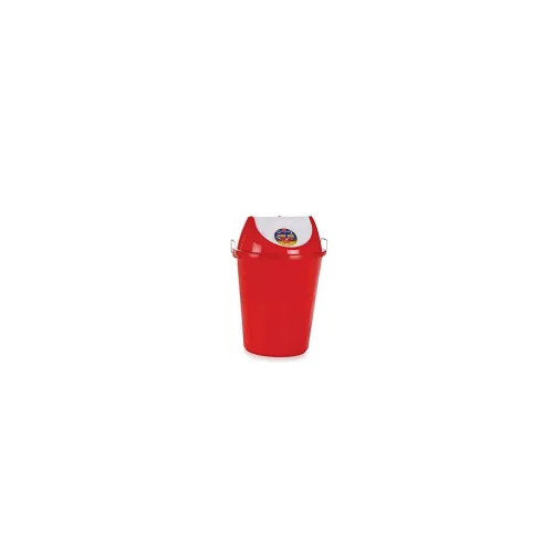 Image of ARISTO Swing Lid Garbage Waste Dustbin 60 Ltr red