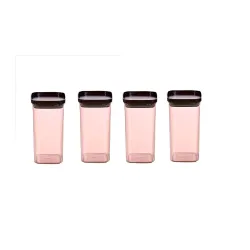 Aristo 203 Airtight Breeza Square Plastic Container (Set of 4)
