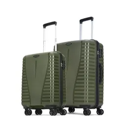 Aristocrat 2 Pc Airpro Set Cabin 55cm Check-in 66cm 8 Wheels Spinner Trolley Bags 