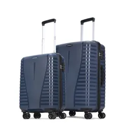 Aristocrat Airpro Set of 2 Cabin (Small Size) & Medium Size (Check-in) Hard Case Trolley Bags, 8 Wheels, Polypropylene C