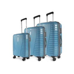 Aristocrat Polypropylene (PP) Airpro Set of 3 Hard Carry-On Spinner Suitcase (55+66+76Cm) Check-in Luggage Lightweight Luggage with 8 Strong Wheels, Secured Zip