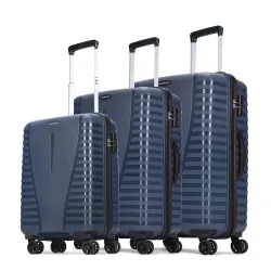 Aristocrat Airpro 3 Piece Hard Case Trolley Bag Set (Cabin 55cm, Medium 66cm, Large 75cm)