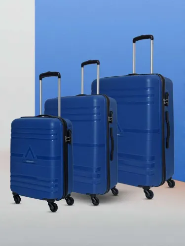 Image of ARISTOCRAT Hard Body Set of 3 Luggage 4 Wheels - Airstop 3 (Small 53cm | Medium 63cm | Large 73cm) - Trolley Bag - Blue,