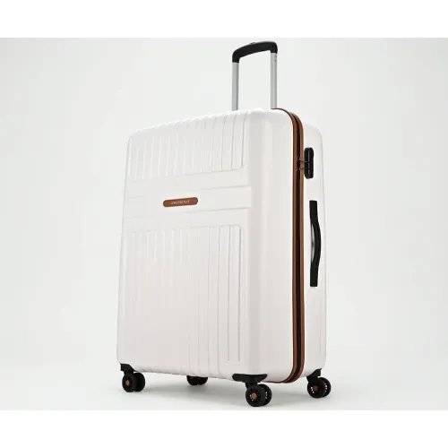 Image of Aristocrat Atlas Medium Polycarbonate Hard Case 8-Wheel Trolley Bag, White