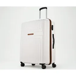 Aristocrat Atlas Medium Polycarbonate Hard Case 8-Wheel Trolley Bag, White