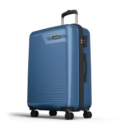 Aristocrat Axis Check-in Trolley Bag 76cm | Large | Hard Luggage | Smooth 8-Wheel Suitcase | Combination Lock with Sturdy Zipper | Polycarbonate | 3-Year International Warranty (Dark Teal)