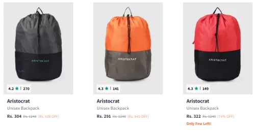 Image of Aristocrat Backpack Starting @ ₹304