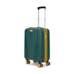 Aristocrat Cabin Airpro Plus 55 Cm(Small) 8 Wheel Spinners Trolley Bags for Travel Hard Case Luggage, Lightweight Bag with TSA Lock & Anti-Theft Zipper(Green),Small