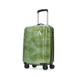 Aristocrat Cabin Combat Trolley Bag, 53 Cm Small Hardside Luggage | 8 Wheels, Combination Lock | Polycarbonate | 5 Year International Warranty | Green