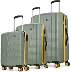 Aristocrat Comet Hard Luggage Set (S+M+L, 8 Wheels)