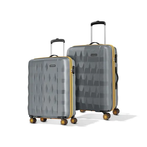 Image of Aristocrat Comet Set of 2 (Cabin+Medium) Hard Case Trolley Bags, Grey