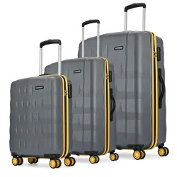 Aristocrat Comet Set of 3 Trolley Bag 56, 66 & 76cm | Small+Medium+Large | Hard Luggage| Smooth 8-Wheel Suitcase| Combin