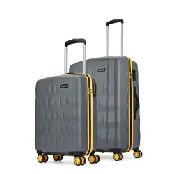 Aristocrat Comet Set of 2 Trolley Bag 56, 66cm | Small+Medium | Hard Luggage| Smooth 8-Wheel Suitcase| Combination Lock 