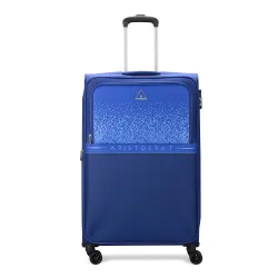 Aristocrat Drift Soft Case Medium Size 8-Wheel Trolley Bag, Blue