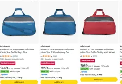 Aristocrat Duffel Bag Starting @ ₹449