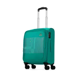 Aristocrat Duralite Cabin Trolley Bag, 55Cm | Combination Lock | 8 Wheels | 3 Years International Warranty | Teal Blue