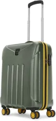 Aristocrat Small Cabin Suitcase (55 cm) 8 Wheels - Falcon Pro Polycarbonate | Trolley Bag With Combination Lock - Green