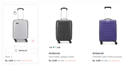 Image of Aristocrat FENCER 55cm Hard Cabin Trolley Bag Starting At @₹1249