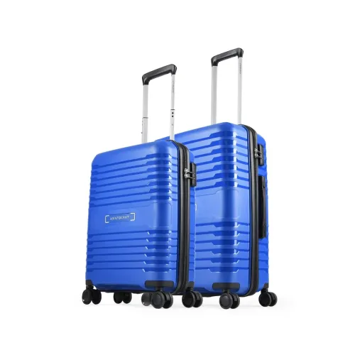 Image of Aristocrat Harbour Set of 2 Trolley Bag 55, 66 cm | Small+Medium | Polypropylene Hard Luggage | Smooth 8-Wheel Suitcase 