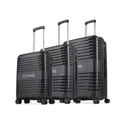 Aristocrat Harbour Set of 3 Trolley Bag 55, 66 & 76 cm | Small+Medium+Large | Polypropylene Hard Luggage | Smooth 8-Whee