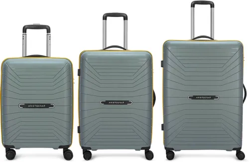 Image of ARISTOCRAT  Hard Body Set of 3 Luggage 8 Wheels - Carnival Pro S+M+L Suitcase Polypropylene | 