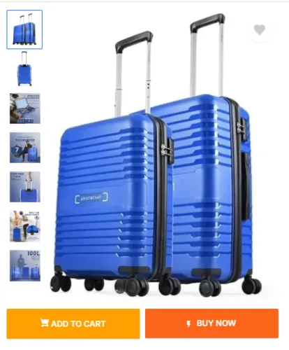 Image of ARISTOCRAT  Hard Body Set of 2 Luggage 8 Wheels