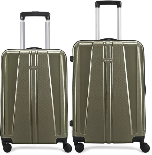 Image of ARISTOCRAT by VIP  Hard Body Set of 2 Luggage 8 Wheels - Invictus 2 (Small 55cm | Medium 65cm) - Trolley Bag Ivy Green -