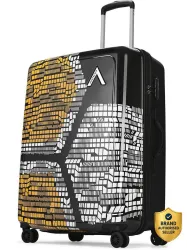ARISTOCRAT Large Check-in Suitcase (73 cm) 8 Wheels - Bruce Check-in Trolley Bag, Hard Luggage, 8-Wheel Suitcase with Combination Lock - Orange