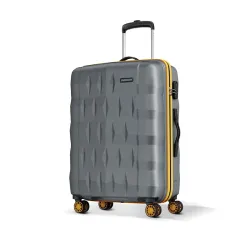 Aristocrat Comet Large 8-Wheel Hard Case Trolley Bag, Grey (3-Year Warranty)