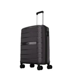 Aristocrat Liberty 8 Wheel Cabin (Small Size) Hard Case Trolley Bag, Lightweight Polypropylene Luggage, 58 CM, Combination Lock, Travel-Friendly, for Men & Women, 3-Yr Global Warranty, Saddl...