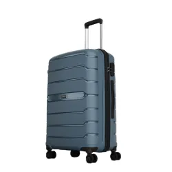 Aristocrat Liberty 8 Wheel Medium Size (Check-in) Hard Case Trolley Bag, Lightweight Polypropylene Luggage, 68 CM, Combination Lock, Travel-Friendly, Unisex, 3-Yr Global Warranty, Spanish Bl...