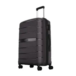 Aristocrat Liberty 8-Wheel Large Size Hard Case Trolley Bag, Saddle Brown