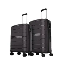 Aristocrat Liberty Set of 2 (Cabin+Medium) Trolley Bags, Saddle Brown