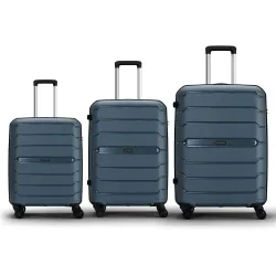Aristocrat Liberty Set of 3 (Cabin+Medium+Large) Trolley Bag, 58+68+78Cm | Combination Lock | 8 Wheels | 5 Years International Warranty | Spanish Blue