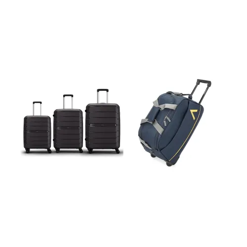 Image of Aristocrat Liberty 8-Wheel Luggage Set (Cabin & Check-in) Set of 3 + Cadet Travel Duffle