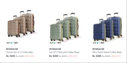 Aristocrat Luggage up to 84% Discount + Coupon Discount