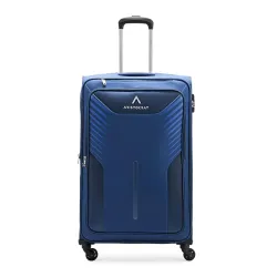 Aristocrat Polyester Mark 4W Str Lg (H) Dark Blue Softshell Inline Luggage Suitcase Bag (Dark Blue, Large), H-78 Centime