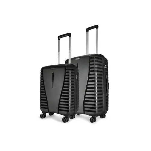 Image of Aristocrat Polypropylene Air Pro Set of 2 Hard Luggage 55Cm and 66Cm Jet Black